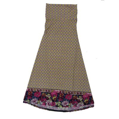 LuLaRoe Maxi a XX-Small XXS Mandla Polka Dot Floral A-Line Flowy Skirt fits Adult Women sizes 00-0 XXS-304.JPG