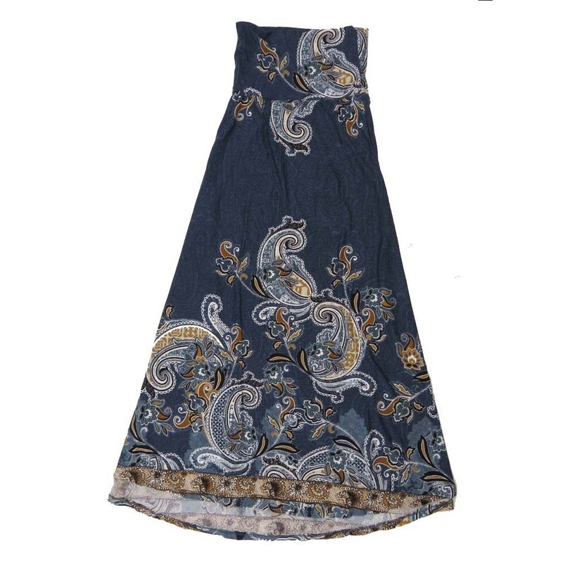 LuLaRoe Maxi a XX-Small XXS Paisley A-Line Flowy Skirt fits Adult Women sizes 00-0  XXS-303.JPG
