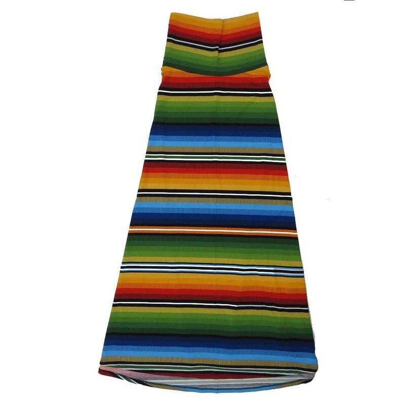 LuLaRoe Maxi a XX-Small XXS Rainbow Stripe A-Line Flowy Skirt fits Adult Women sizes 00-0  XXS-305.JPG