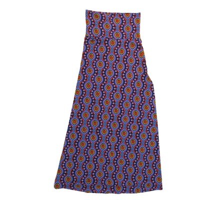 LuLaRoe Maxi a XX-Small XXS Trippy 70s Psychedelic Eyes Polka Dot A-Line Flowy Skirt fits Adult Women sizes 00-0 XXS-205