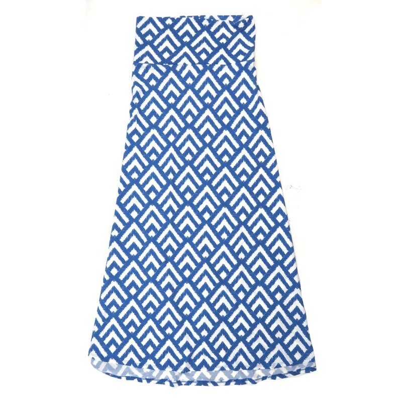LuLaRoe Maxi h XXX-Large 3XL Geometric Chevrons A-Line Flowy Skirt fits Adult Women sizes 24-26  H-3XL-307-B.JPG