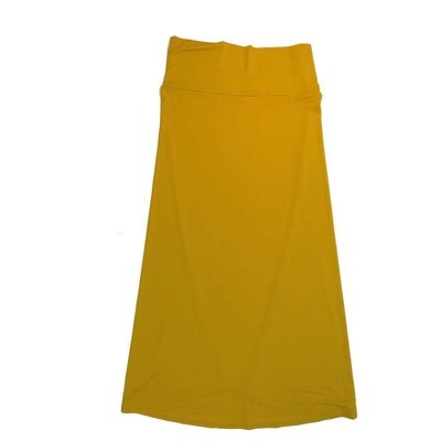 LuLaRoe Maxi h XXX-Large 3XL Solid Yellow A-Line Flowy Skirt fits Adult Women sizes 24-26 3XL-211