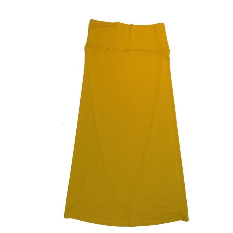 LuLaRoe Maxi h XXX-Large 3XL Solid Yellow A-Line Flowy Skirt fits Adult Women sizes 24-26  3XL-211