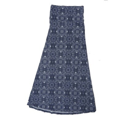 LuLaRoe Maxi d Medium M Black White Gray Mandala Geometric A-Line Flowy Skirt fits Adult Women sizes 10-12 MEDIUM-206-311.JPG