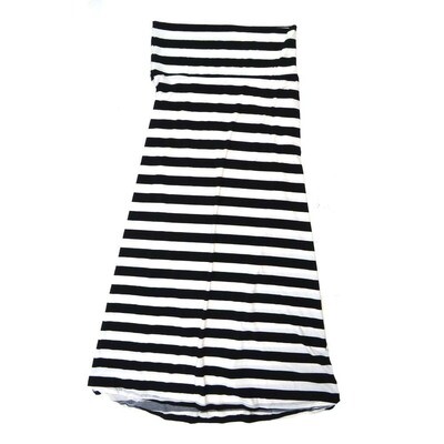 LuLaRoe Maxi e Large L Stripe Black White A-Line Flowy Skirt fits Adult Women sizes 14-16 LARGE-318.JPG