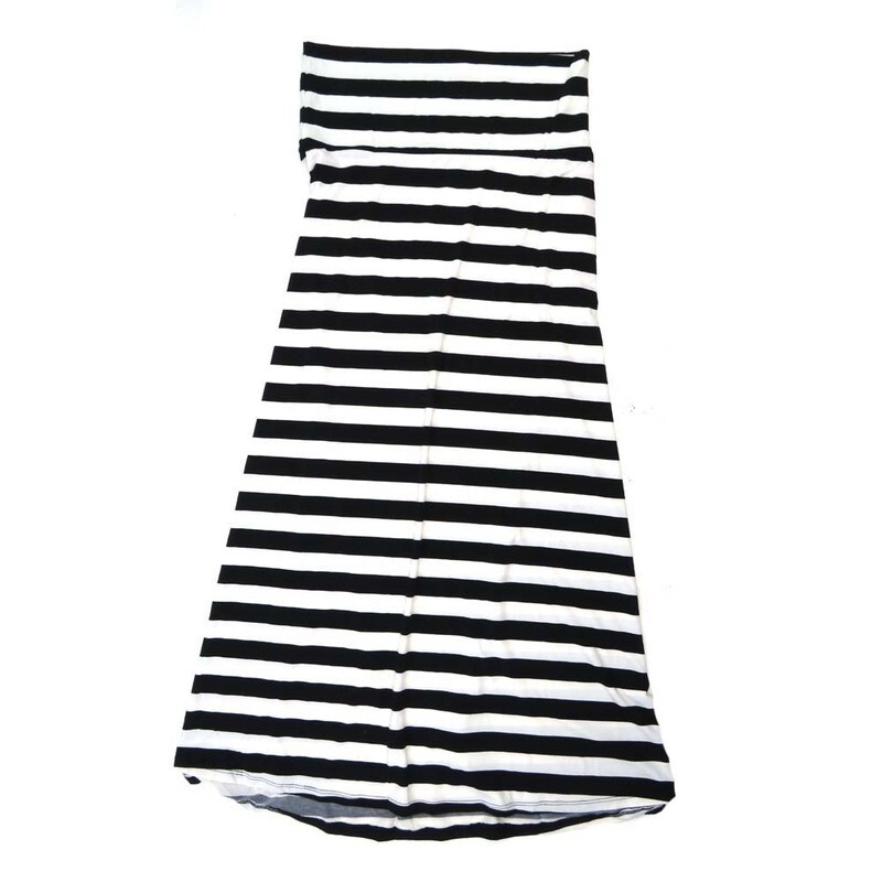 LuLaRoe Maxi e Large L Stripe Black White A-Line Flowy Skirt fits Adult Women sizes 14-16  LARGE-318.JPG