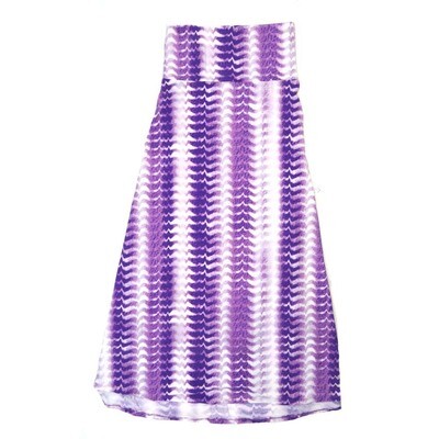 LuLaRoe Maxi f X-Large XL Blue White Tye Dye Stripe Shibori Style Floral A-Line Flowy Skirt fits Adult Women sizes 18-20 XL-309-B.JPG