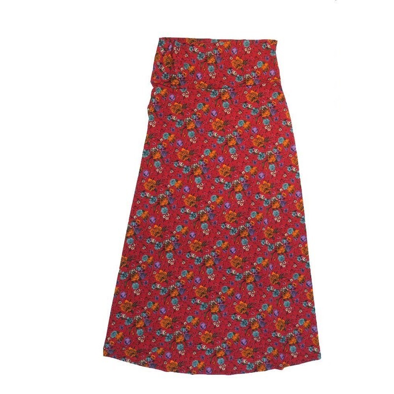 LuLaRoe Maxi f X-Large XL Floral A-Line Flowy Skirt fits Adult Women sizes 18-20  XL-217