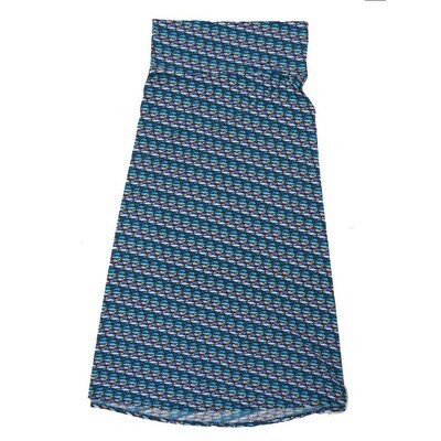 LuLaRoe Maxi f X-Large XL Geometric Diagonal Stripe Floral A-Line Flowy Skirt fits Adult Women sizes 18-20 XL-316.JPG