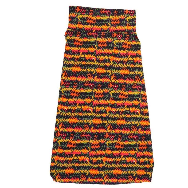 LuLaRoe Maxi f X-Large XL Geometric Stripe A-Line Flowy Skirt fits Adult Women sizes 18-20  XL-204