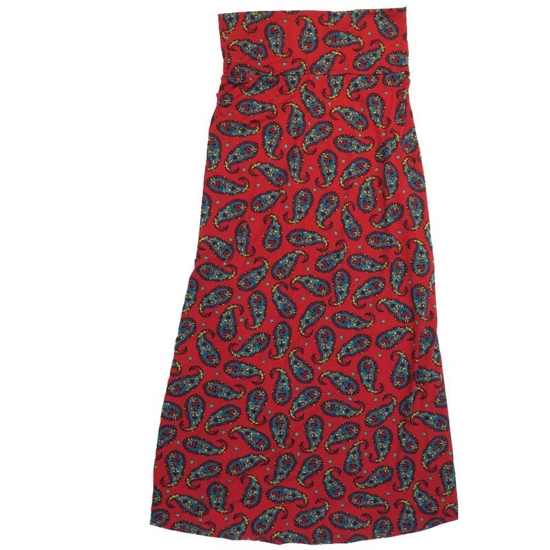 LuLaRoe Maxi e Large L Paisley A-Line Flowy Skirt fits Adult Women sizes 14-16  LARGE-211