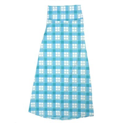 LuLaRoe Maxi e Large L Plaid Windowpane Blue Gray White A-Line Flowy Skirt fits Adult Women sizes 14-16 LARGE-305.JPG