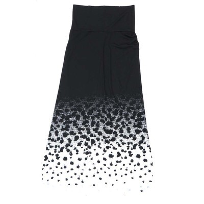 LuLaRoe Maxi d Medium M Hombre Animal Print Black White A-Line Flowy Skirt fits Adult Women sizes 10-12 MEDIUM-206-322.JPG