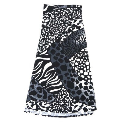 LuLaRoe Maxi d Medium M Multi Animal Prints A-Line Flowy Skirt fits Adult Women sizes 10-12 MEDIUM-206-319.JPG