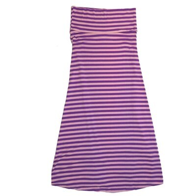 LuLaRoe Maxi d Medium M Stripe A-Line Flowy Skirt fits Adult Women sizes 10-12 MEDIUM-207