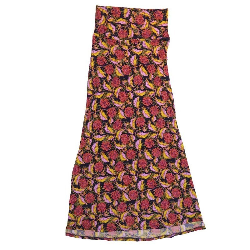 LuLaRoe Maxi b X-Small XS Floral A-Line Flowy Skirt fits Adult Women sizes 2-4  XS-204