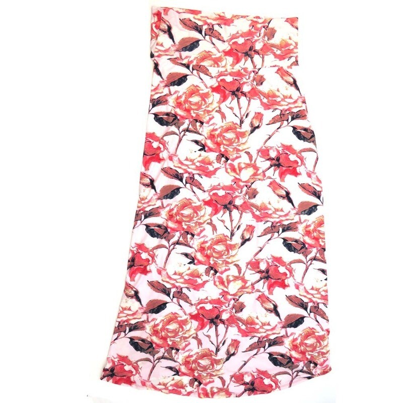 LuLaRoe Maxi g XX-Large 2XL Floral Roses A-Line Flowy Skirt fits Adult Women sizes 22-24  2XL-200