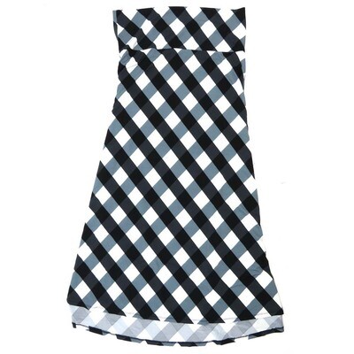 LuLaRoe Maxi g XX-Large 2XL Crisscross Stripe Plaid A-Line Flowy Skirt fits Adult Women sizes 22-24 2XL-312.JPG