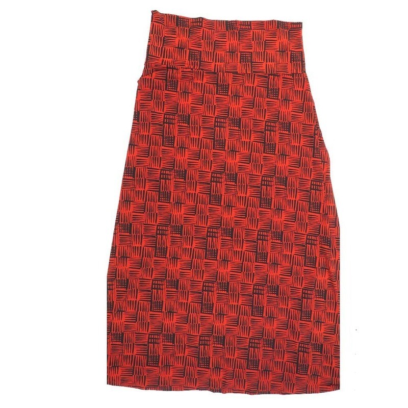 LuLaRoe Maxi g XX-Large 2XL Geometric Stripe Checkerboard A-Line Flowy Skirt fits Adult Women sizes 22-24  2XL-213