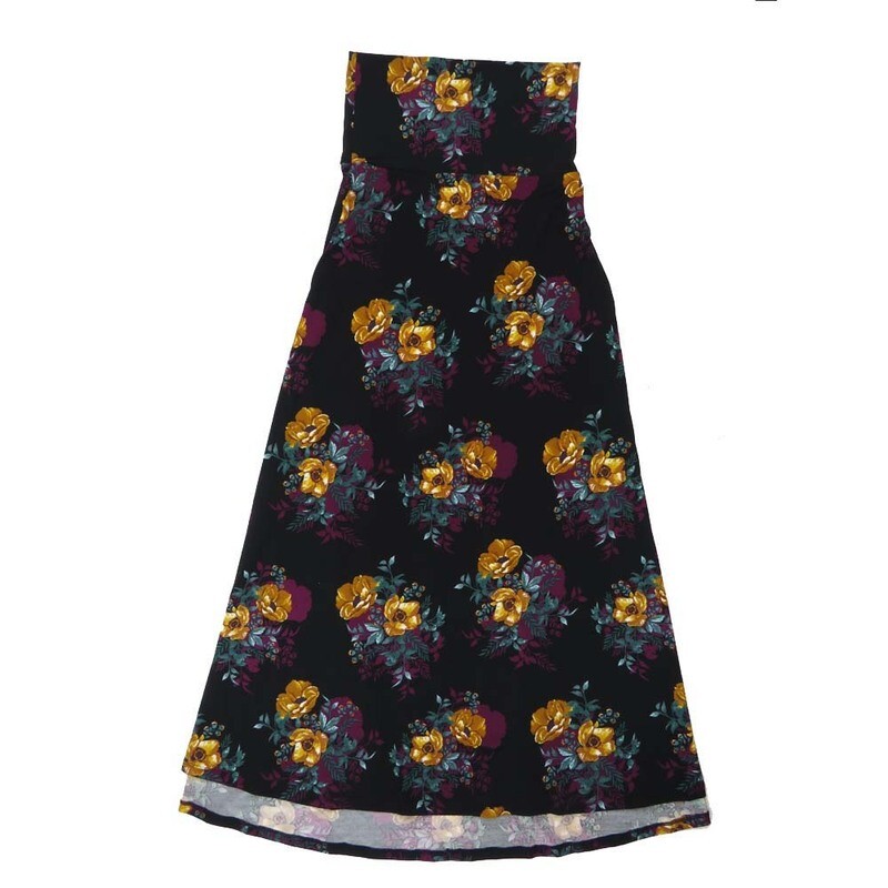 LuLaRoe Maxi g XX-Large 2XL Peonies A-Line Flowy Skirt fits Adult Women sizes 22-24 2XL-300.JPG