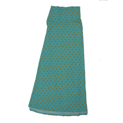 LuLaRoe Maxi g XX-Large 2XL Polka dot Gray Green A-Line Flowy Skirt fits Adult Women sizes 22-24 2XL-305.JPG