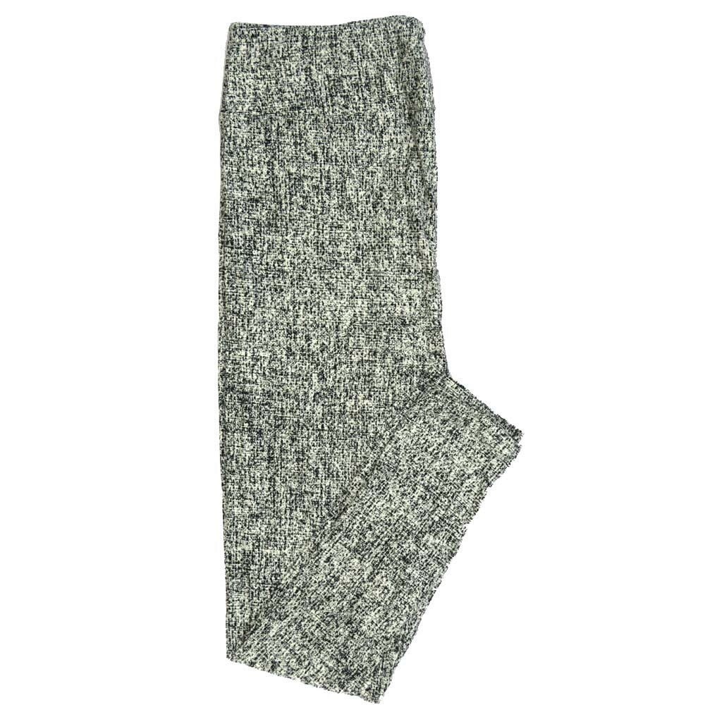 LuLaRoe Tall Curvy TC Crosshatch Micro Black White Leggings fits Adult Women sizes 12-18 7079-Y