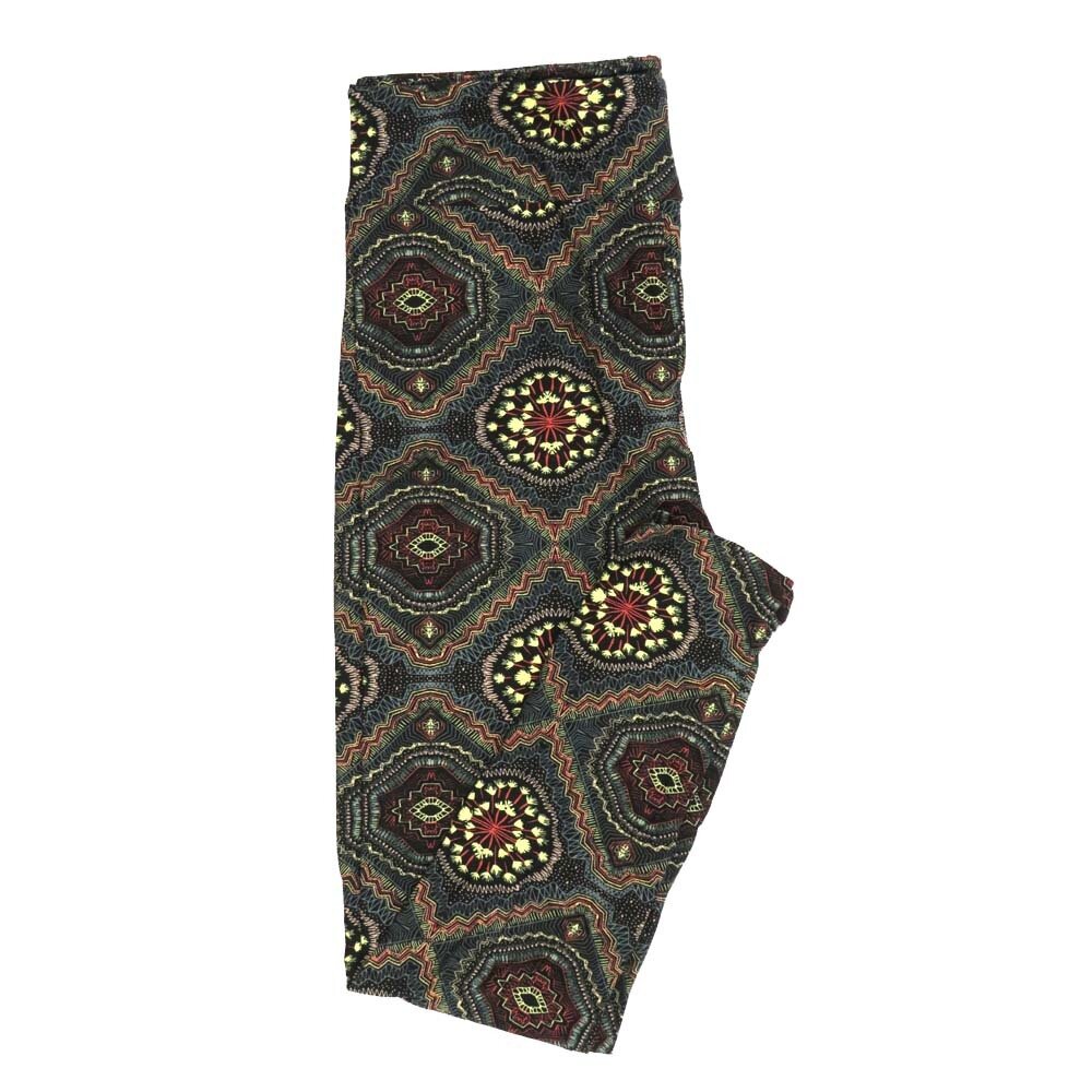 LuLaRoe Tall Curvy TC Mandala Floral Geometric Leggings fits Adult Women sizes 12-18 7398-G