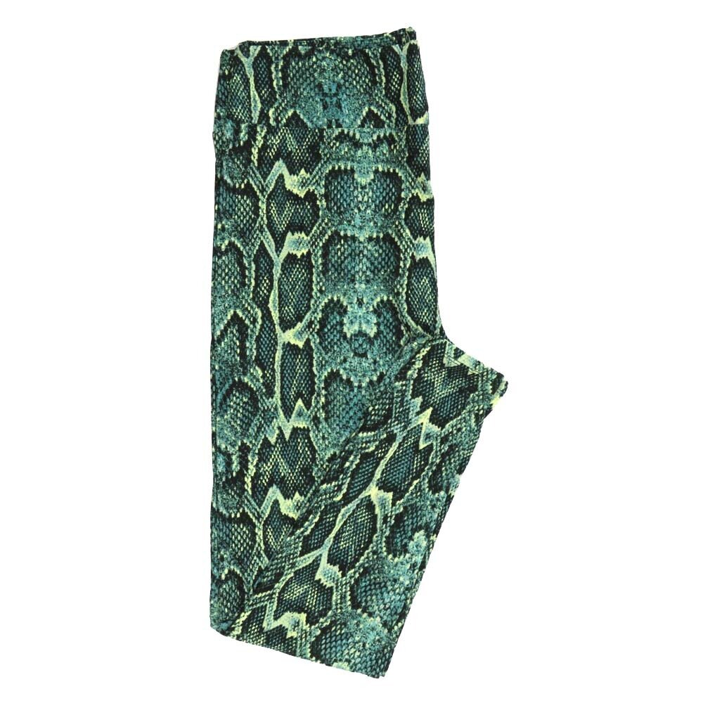 LuLaRoe Tall Curvy TC Snakeskin Animal Print Black Gray Tan Leggings fits Adult Women sizes 12-18 7401-ZG