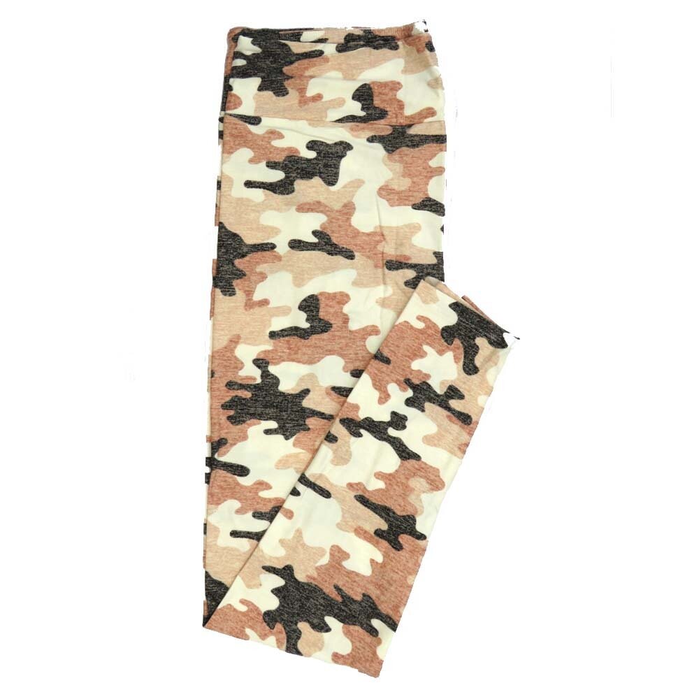LuLaRoe Tall Curvy TC Light Camouflage Gray Green Leggings fits Adult Women sizes 12-18 7425-K2