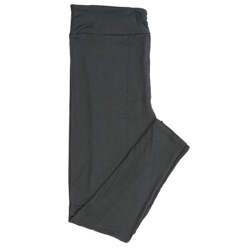LuLaRoe Tall Curvy TC Solid Charcoal Gray Leggings fits Adult Women sizes 12-18 SOLID-CHARCOALGRAY