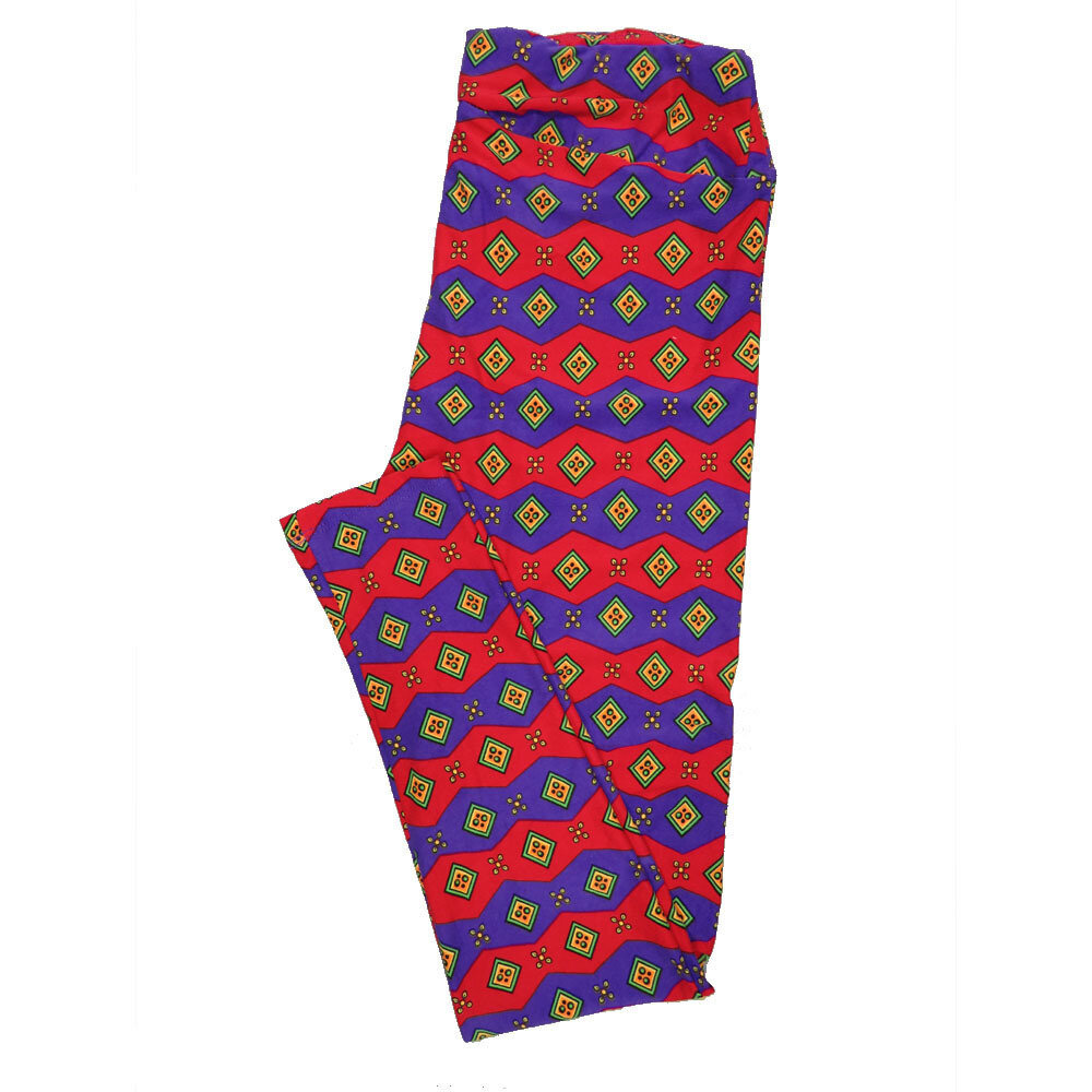 LuLaRoe Tall Curvy TC Buttery Soft Leggings Stripe Zig Zag Chevron fits Adult Women sizes 12-18  TC-7003-K