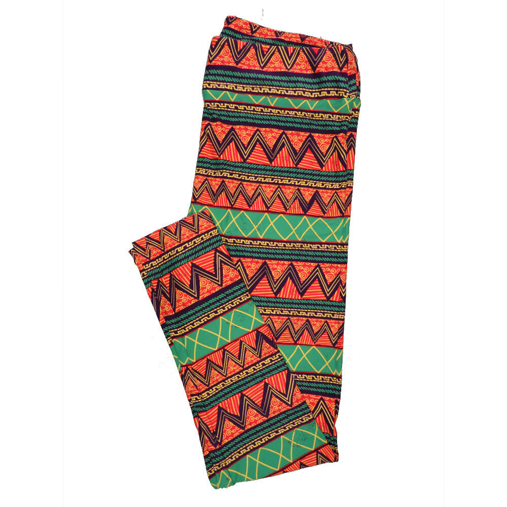 LuLaRoe Tall Curvy TC Buttery Soft Leggings Stripe Zig Zag Chevron fits Adult Women sizes 12-18  TC-7003-Z