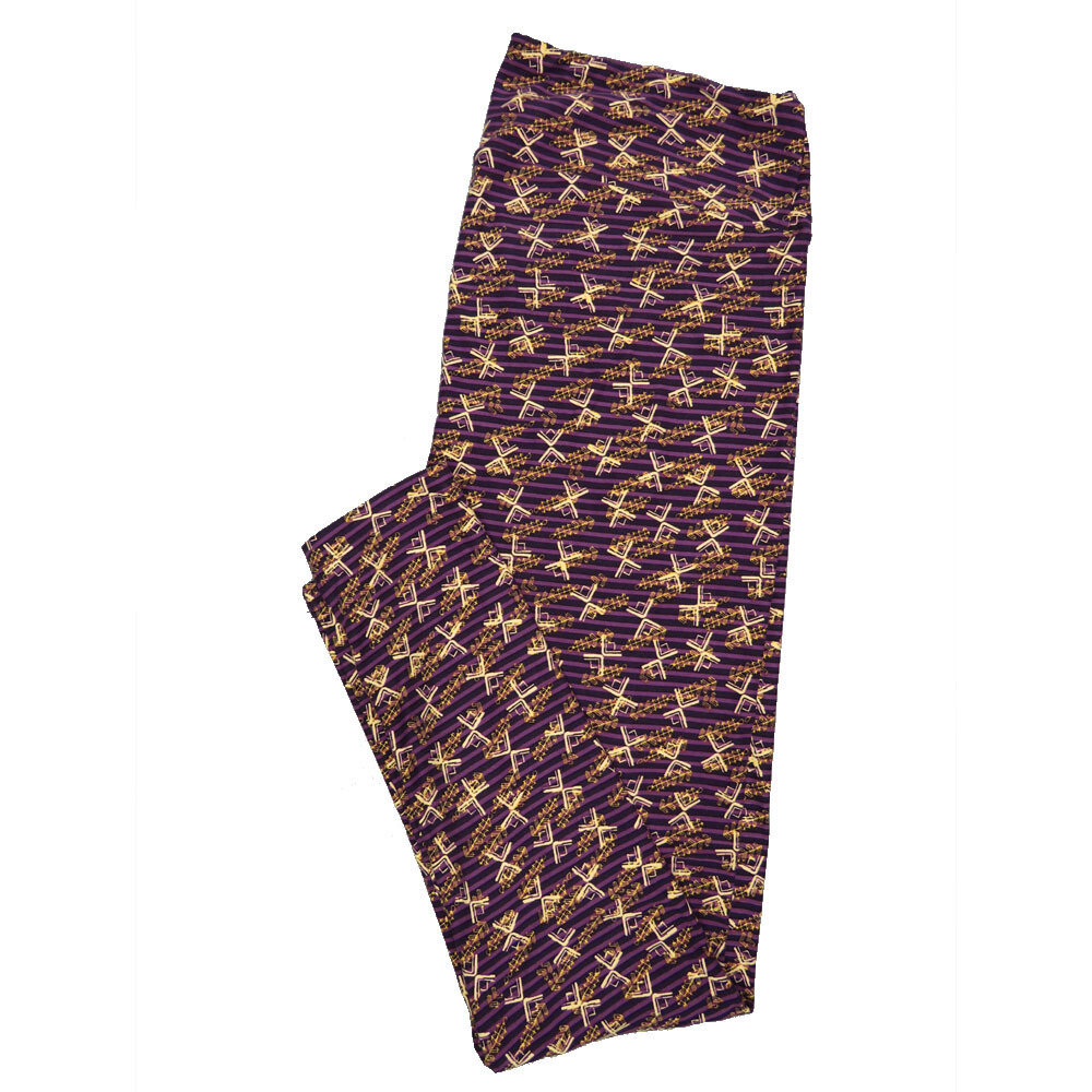 LuLaRoe Tall Curvy TC Buttery Soft Leggings Stripe Zig Zag Chevron fits Adult Women sizes 12-18  TC-7005-S