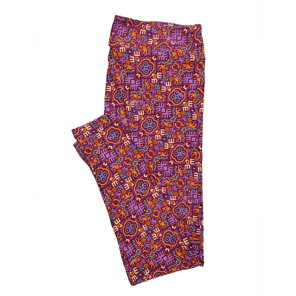 LuLaRoe Tall Curvy TC Buttery Soft Leggings Geometric fits Adult Women sizes 12-18  TC-7013-E4