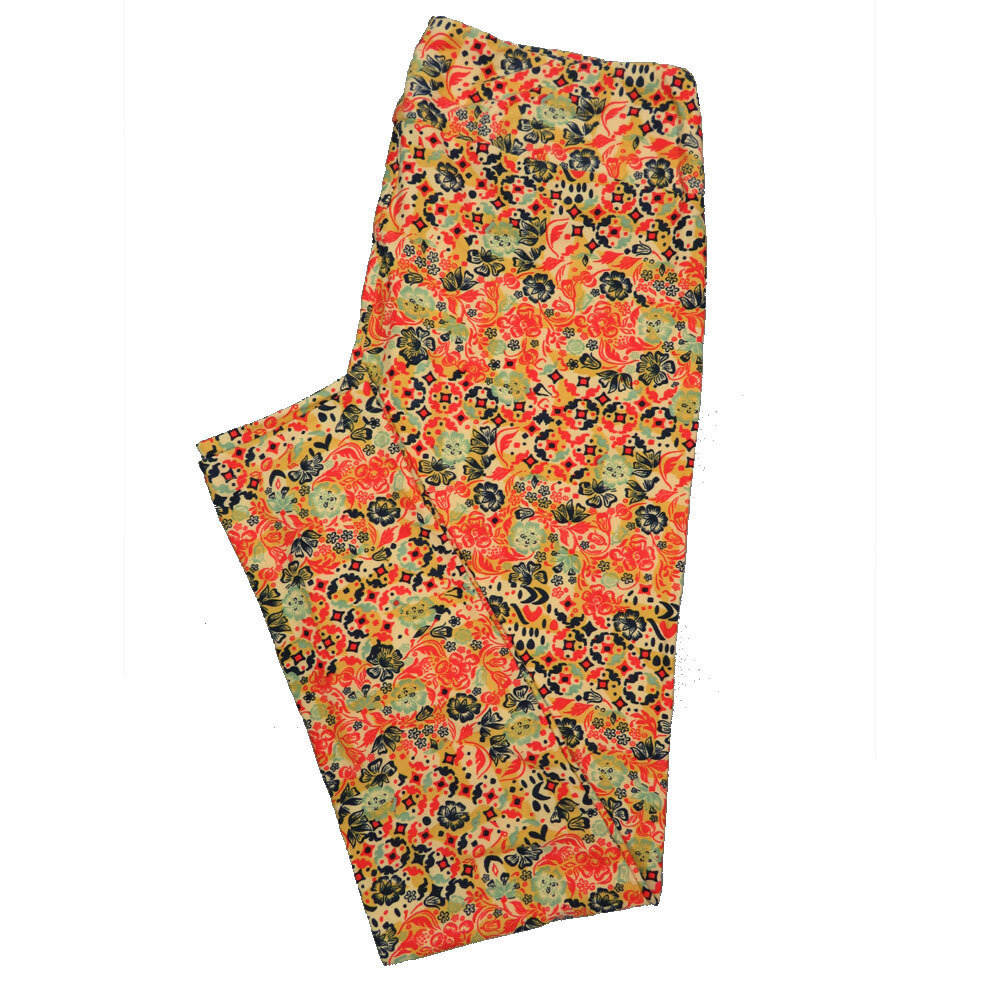 LuLaRoe Tall Curvy TC Buttery Soft Leggings Floral fits Adult Women sizes 12-18 TC-7023-U4