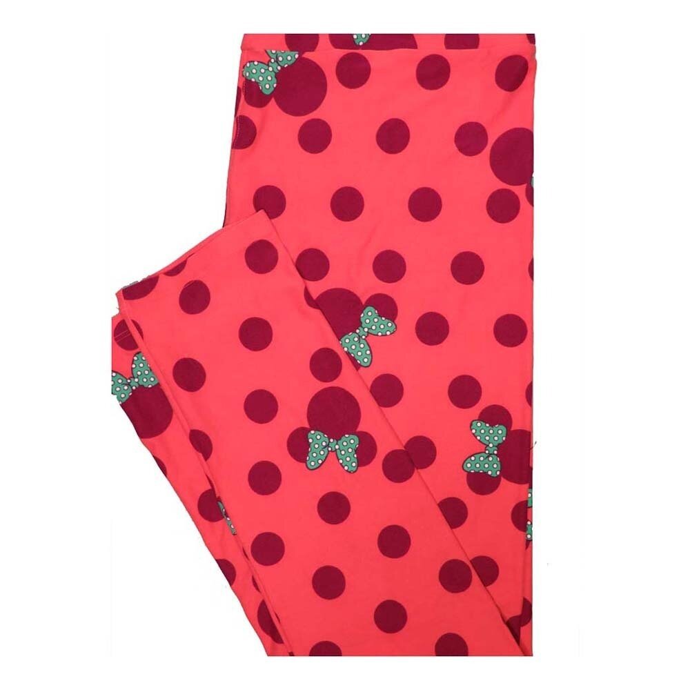 LuLaRoe Tall Curvy TC Disney Minnie Mouse Polka Dot Buttery Soft Leggings fits Women 12-18
