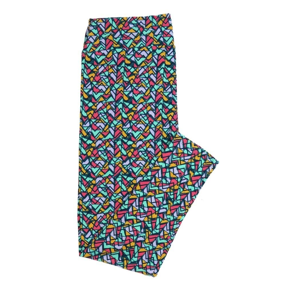 LuLaRoe Tall Curvy TC Geometric TC-7067-S Buttery Soft Leggings fits Adult Women sizes 12-18