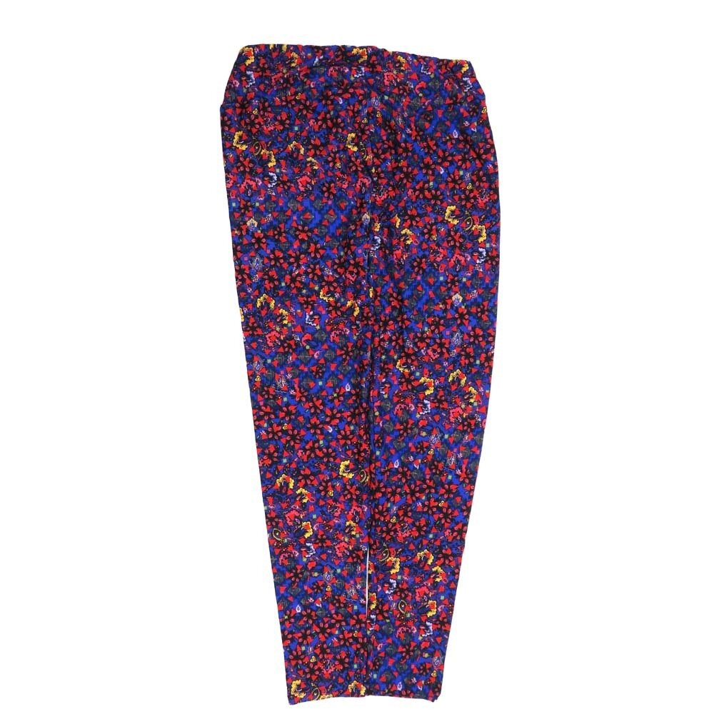 LuLaRoe Tall Curvy TC Paisley Floral Purple Green Red Black Yellow Buttery Soft Leggings fits Adult Women sizes 12-18  7075-G