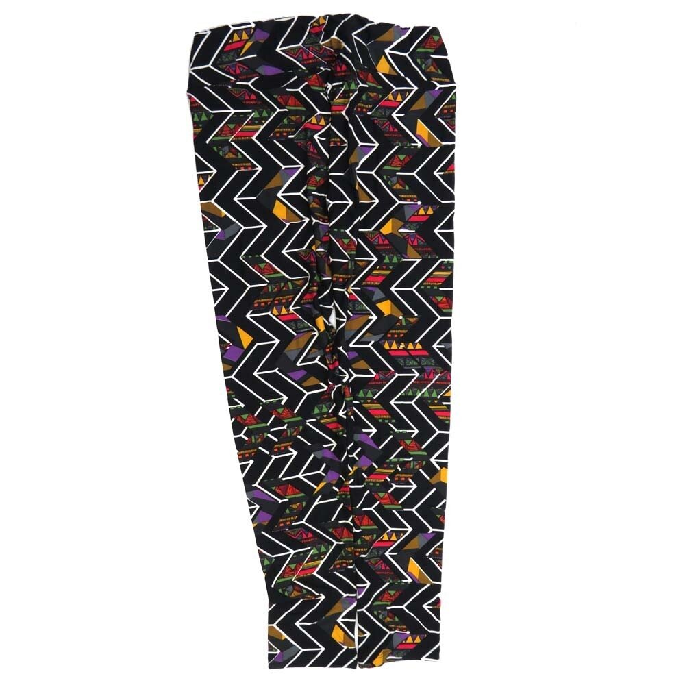 LuLaRoe Tall Curvy TC Chevrons Black White Green Red Blue Buttery Soft Leggings fits Adult Women sizes 12-18  7077-K