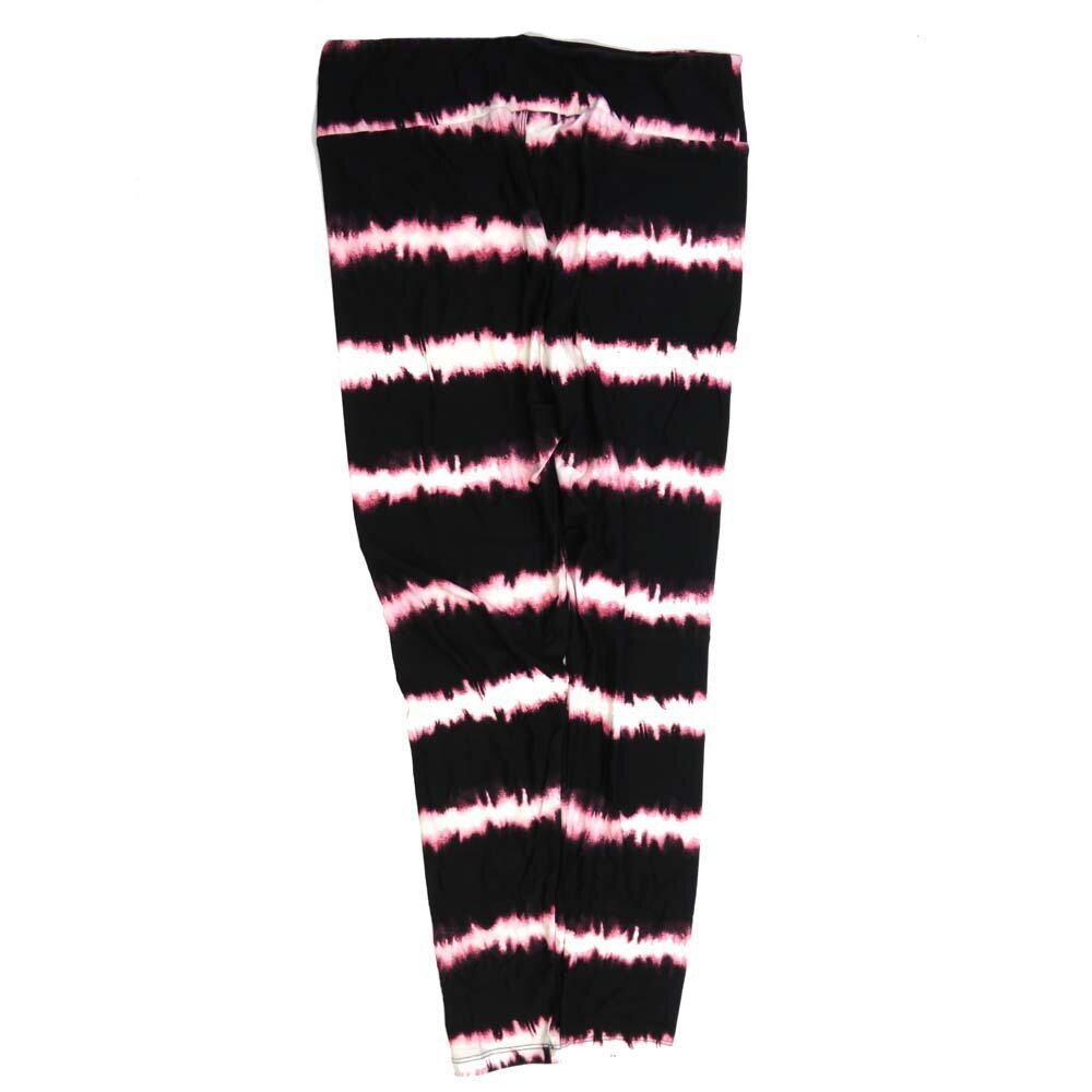LuLaRoe Tall Curvy TC Tye Dye Black White Stripe Buttery Soft Leggings fits Adult Women sizes 12-18 7077-R