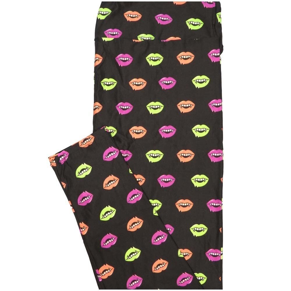 LuLaRoe Tall Curvy TC Halloween Vampire Fangs Lips Buttery Soft Leggings fits Adult Women sizes 12-18