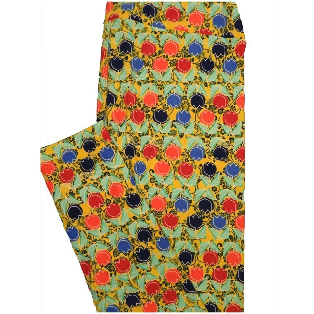 LuLaRoe Tall Curvy TC Stripe Tulip Mint Green Yellow Black Stripe Buttery Soft Leggings fits Adult Women sizes 12-18