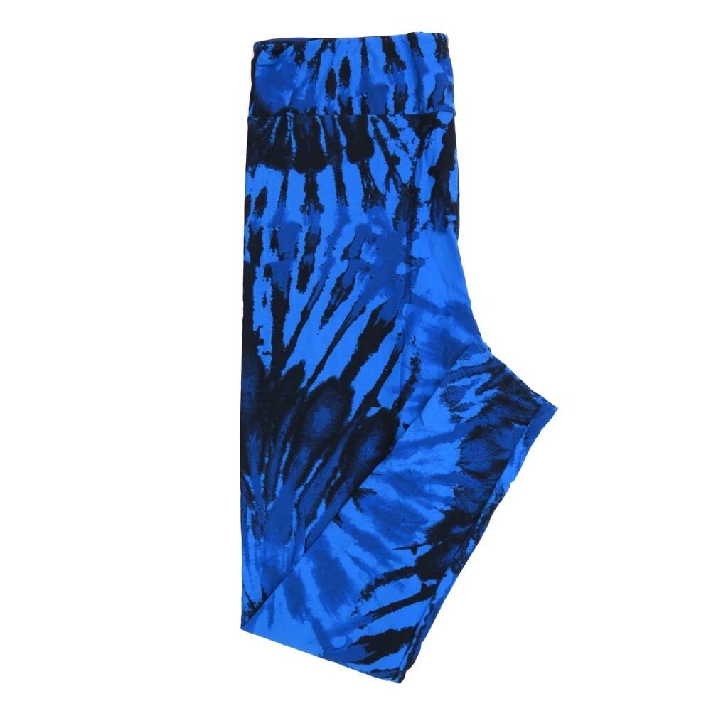 LuLaRoe Tall Curvy (TC) Tye Dye Blue Black Buttery Soft Leggings 7337-C29-338525 fits Adult Women sizes 12-18