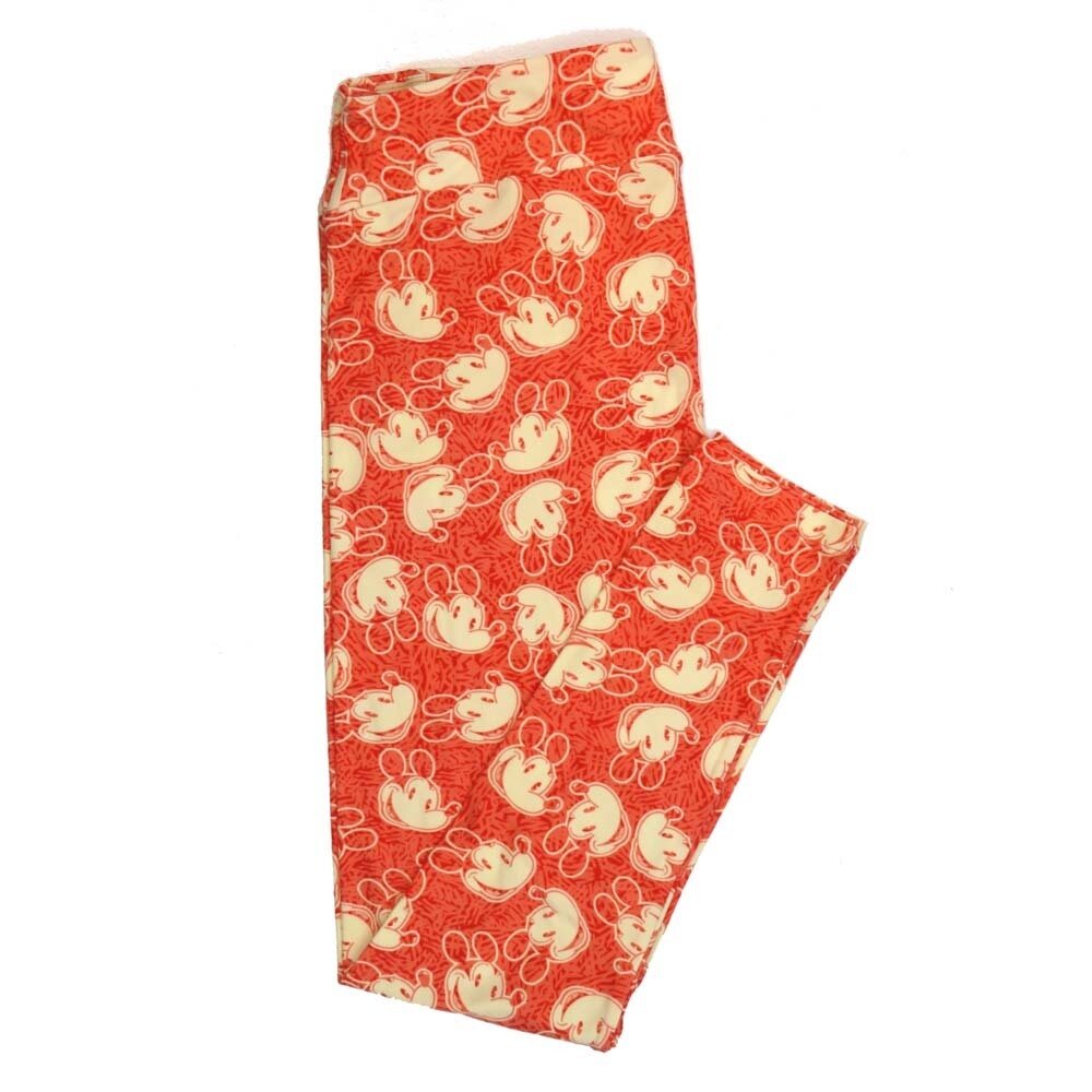 LuLaRoe Tall Curvy TC Disney Mickey Mouse Old School Smiling Leggings fits Adult Women sizes 12-18  7337-X  QQQ