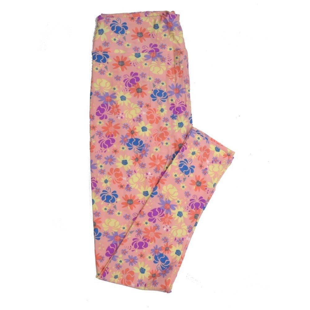 LuLaRoe Tall Curvy TC Floral Buttery Soft Leggings fits Adult Women sizes 12-18   TC-7361-A2