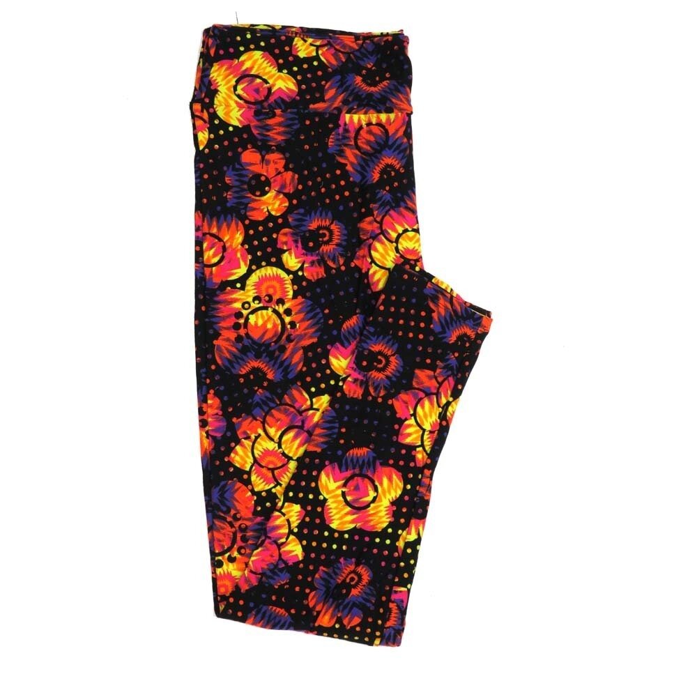 LuLaRoe Tall Curvy TC Floral Buttery Soft Leggings fits Adult Women sizes 12-18   TC-7361-L2