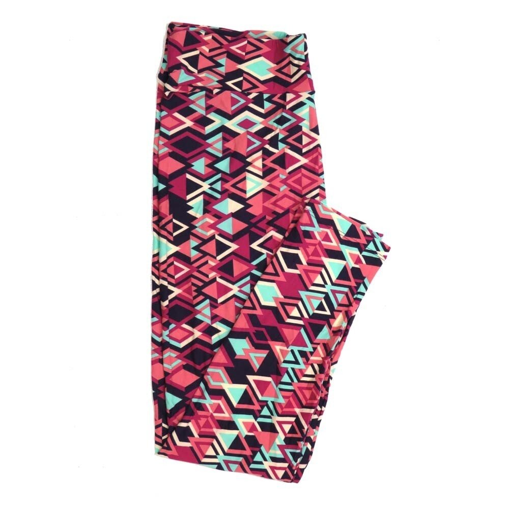 LuLaRoe Tall Curvy TC Geometric Diamonds Buttery Soft Leggings fits Adult Women sizes 12-18   TC-7390-F2