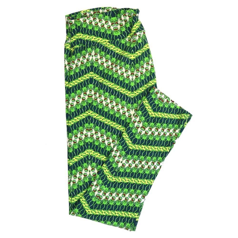 LuLaRoe Tall Curvy TC Disney Kermit the Frog Multi Stripes Leggings fits Adult Women sizes 12-18  7399-A  QQQ