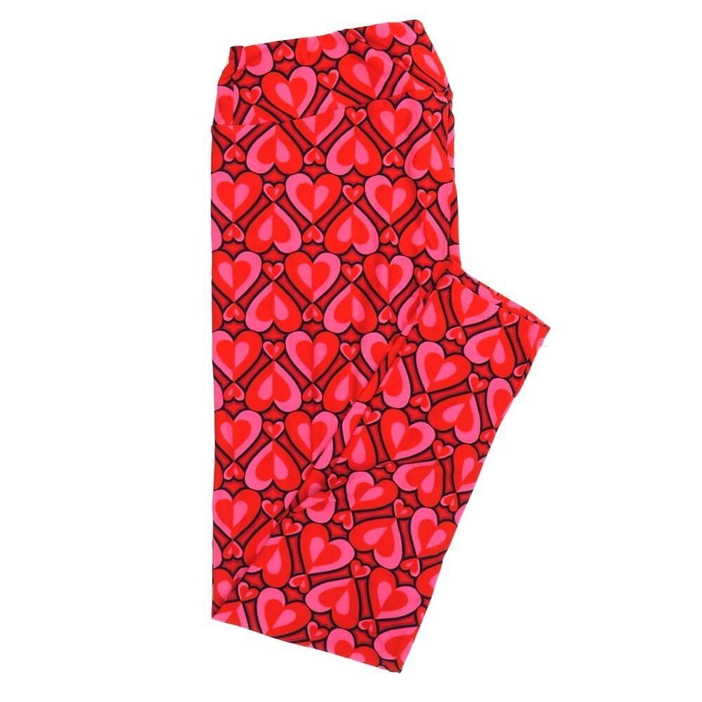 LuLaRoe Tall Curvy TC Valentines Big Small Gradient Hearts Leggings fits Adult Women sizes 12-18  7399-U  QQQ