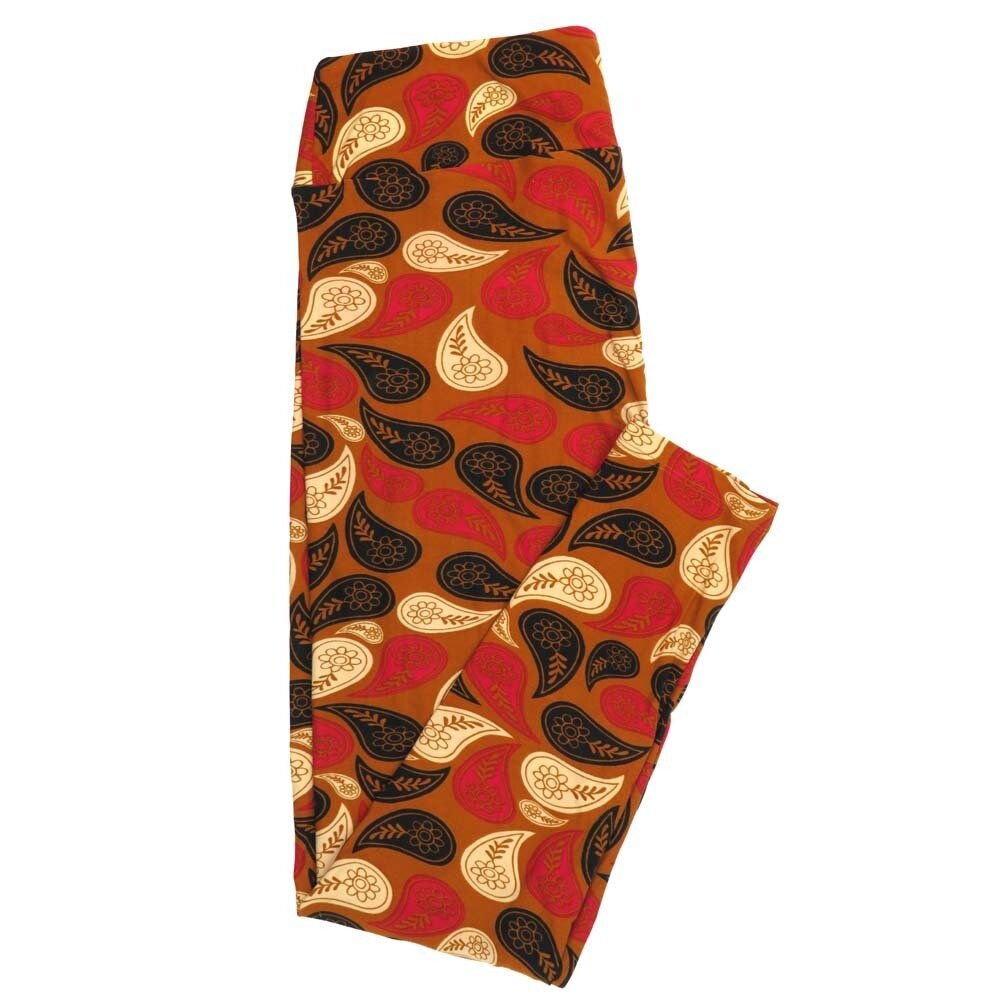 LuLaRoe Tall Curvy TC Paisley Floral Leggings fits Adult Women sizes 12-18  7400-D-3  QQQ